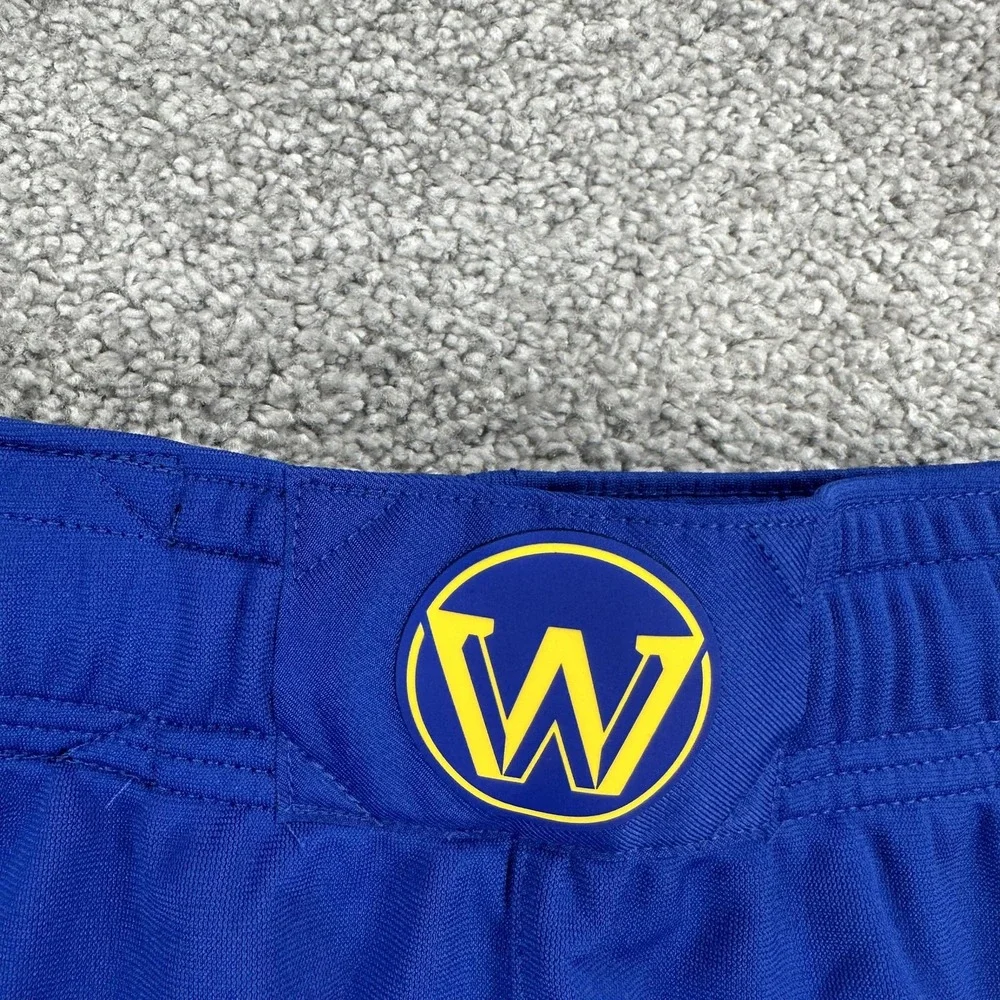 Golden State Warriors Shorts Mens XXL 44 +2 Blue Yellow Basketball Nike Dri Fit